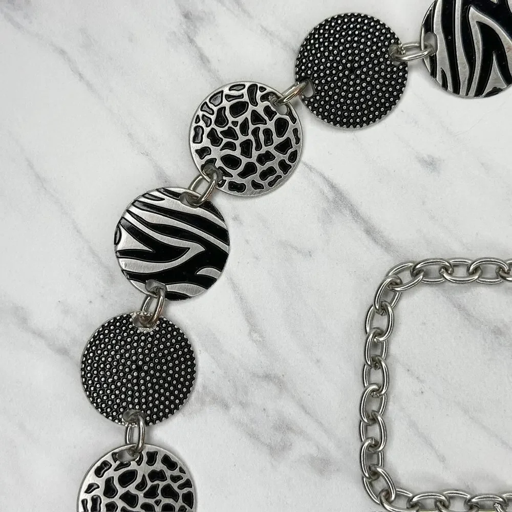 Chico's Animal Print Disc Chain Belt 2X/3X ✨